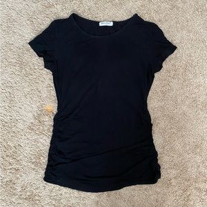 Smallshow Black Ruched Maternity Top
